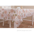 Embroidered EVA Tablecloth Restaurant Floral Embroidered PEVA Tablecloth Factory